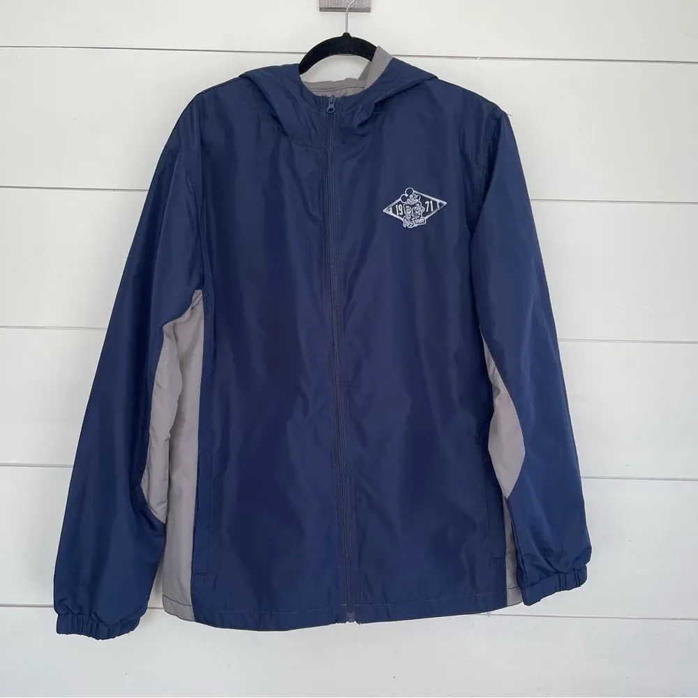 Disney Parks Navy Windbreaker Jacket Size Medium